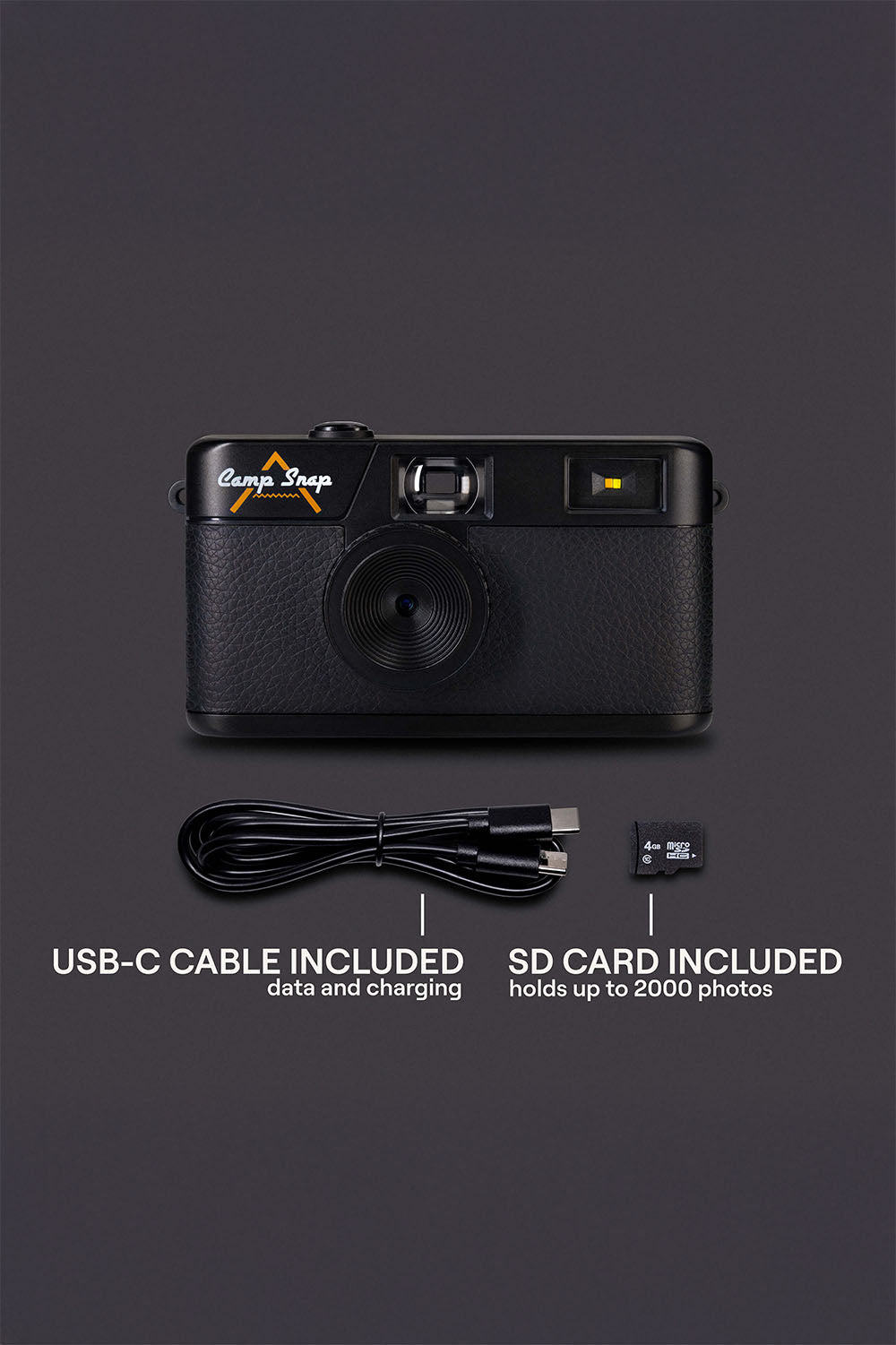 camp snap 101 camera black contents