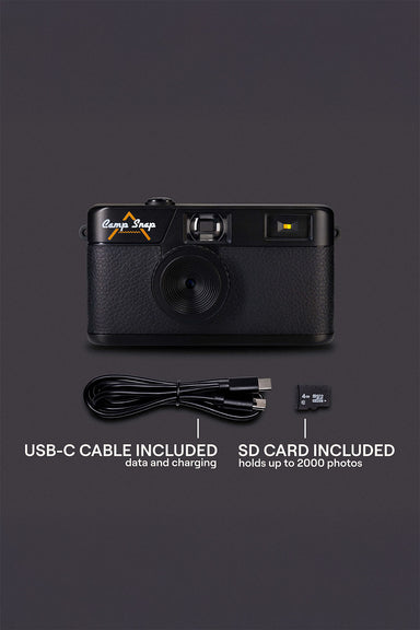 camp snap 101 camera black contents