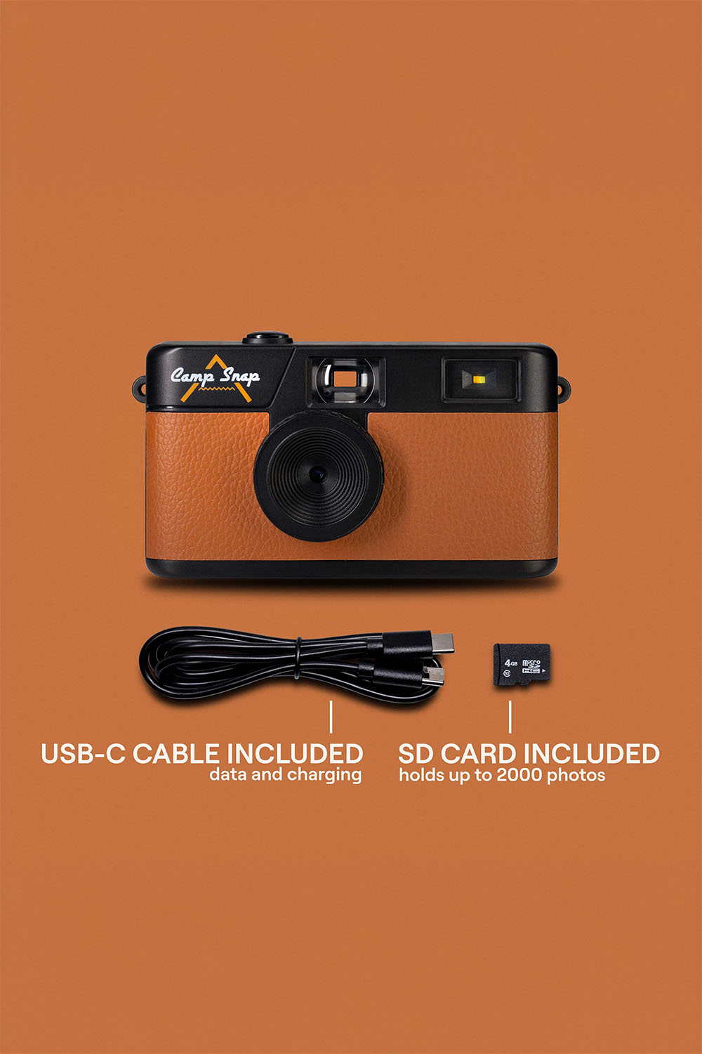 camp snap 101 camera brown contents