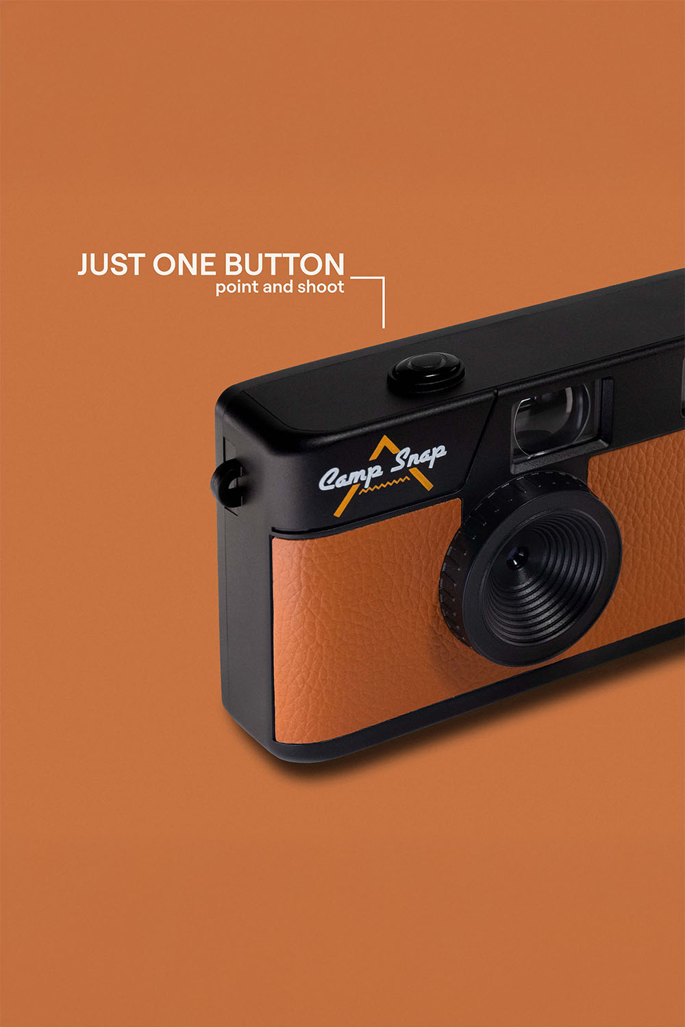 camp snap 101 camera brown side