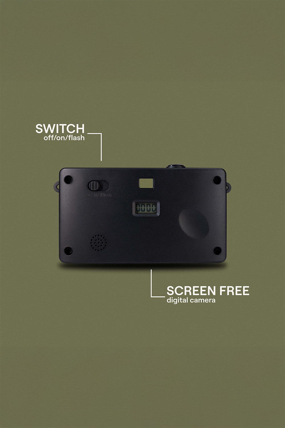 camp snap 101 camera green back