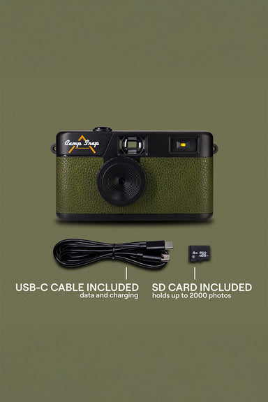 camp snap 101 camera green contents