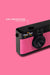 camp snap 101 camera pink side