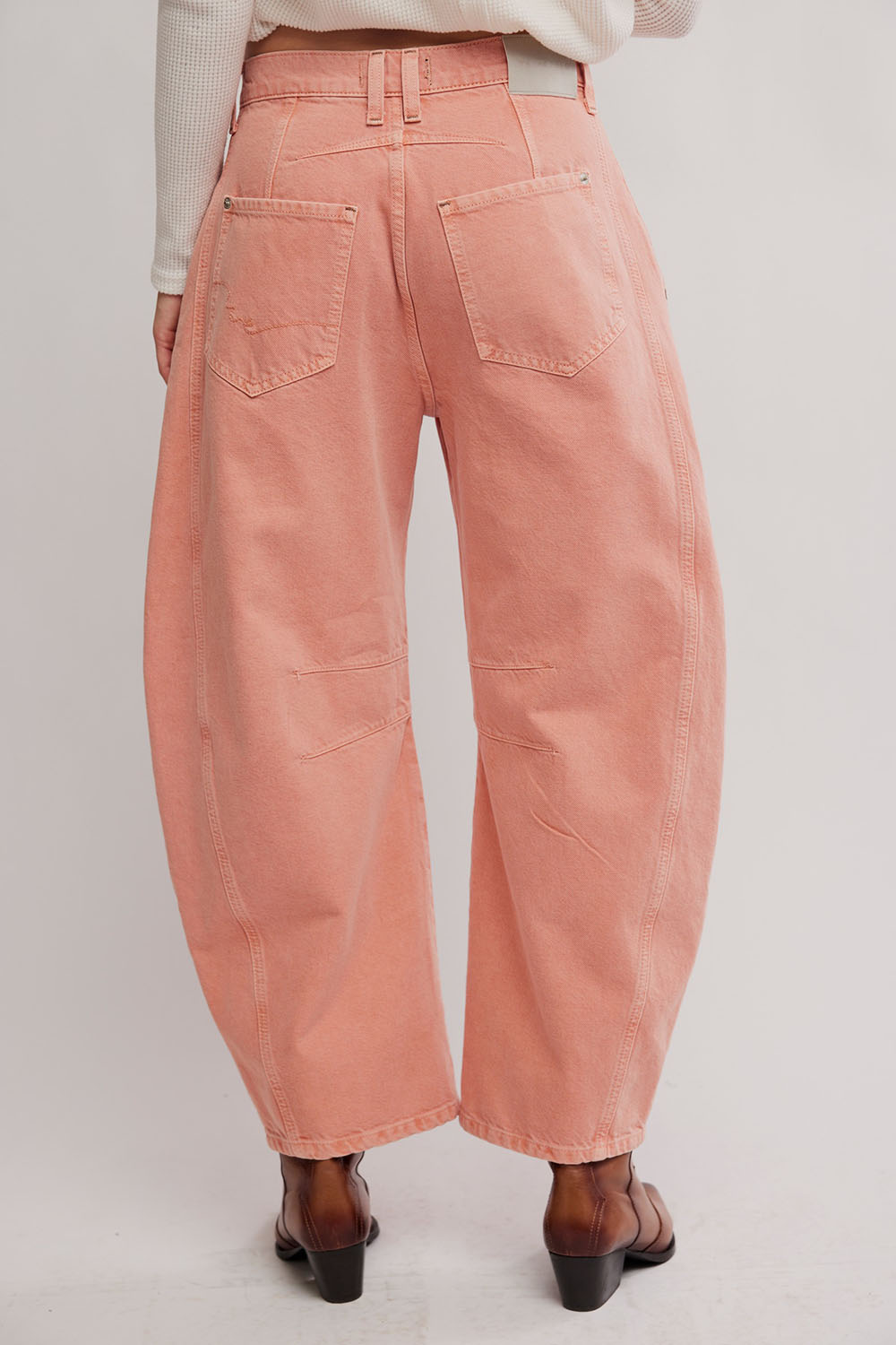 Free People - Good Luck Mid Rise Barrel - Desert Petal - Back