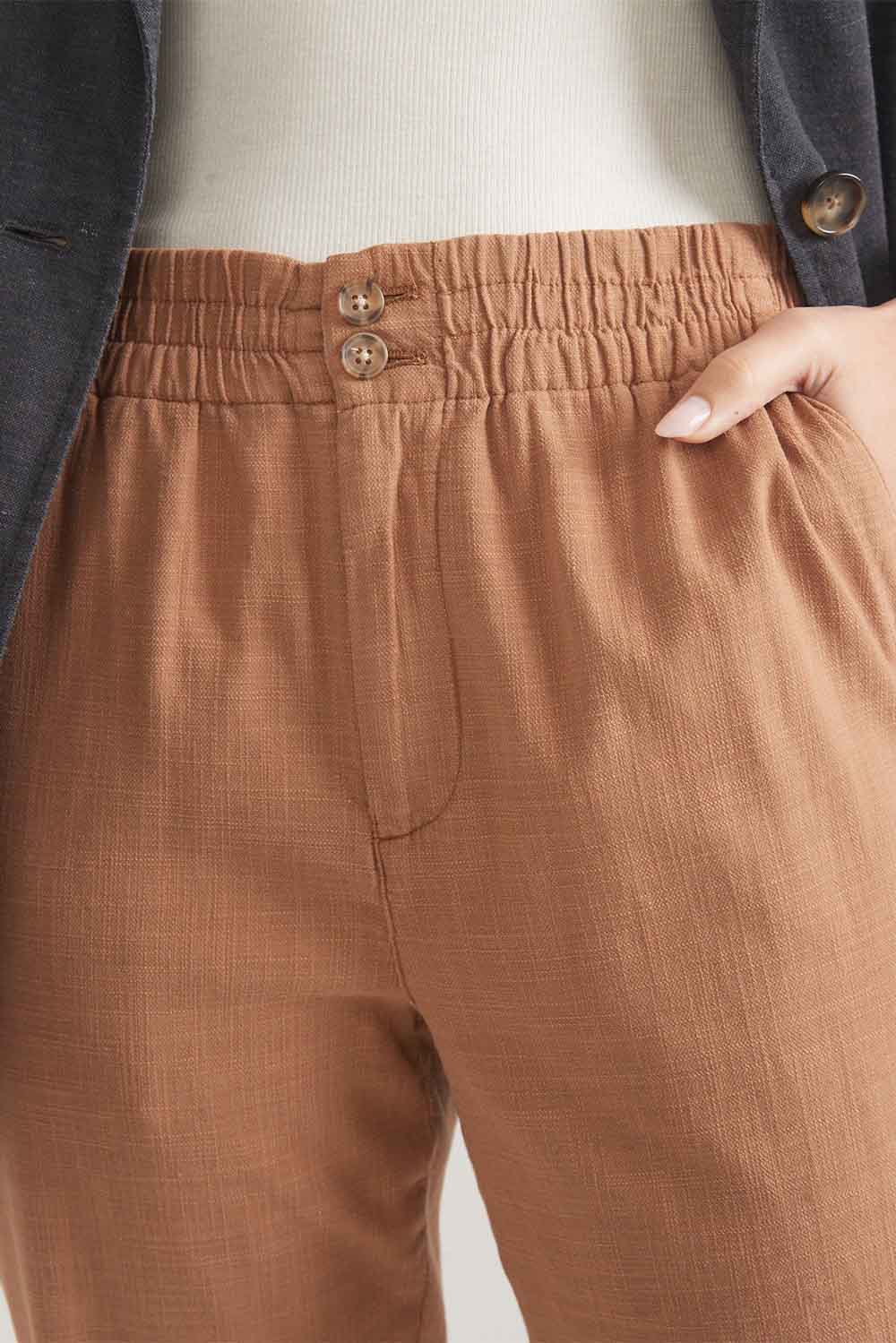 Marine Layer - Elle Pant - Toasted Coconut - Detail