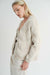 Sage the Label - Delia Feather Stripe Cardi - Ivory - Side