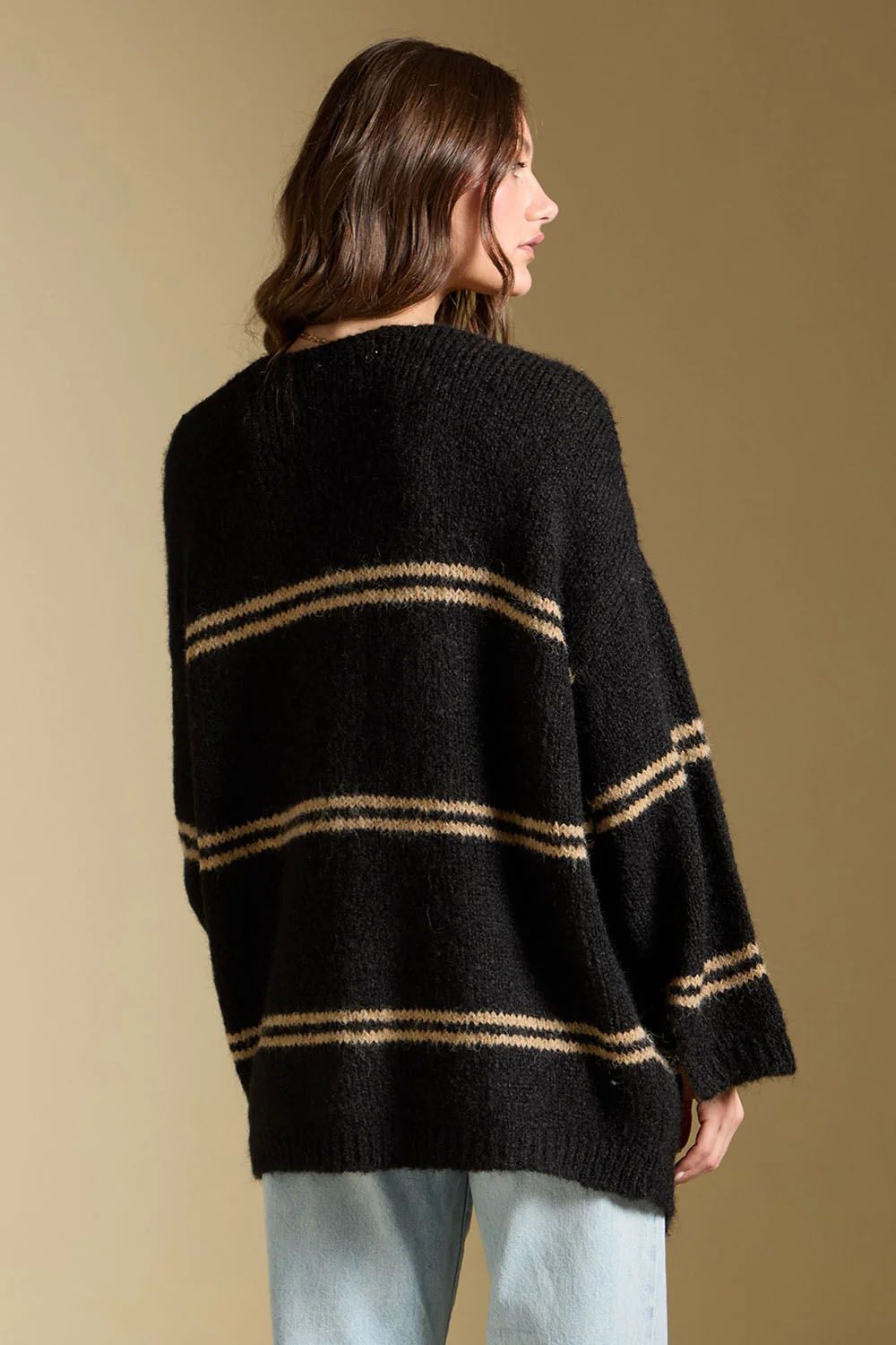 Saltwater Luxe Birdy Sweater in Black — Back view