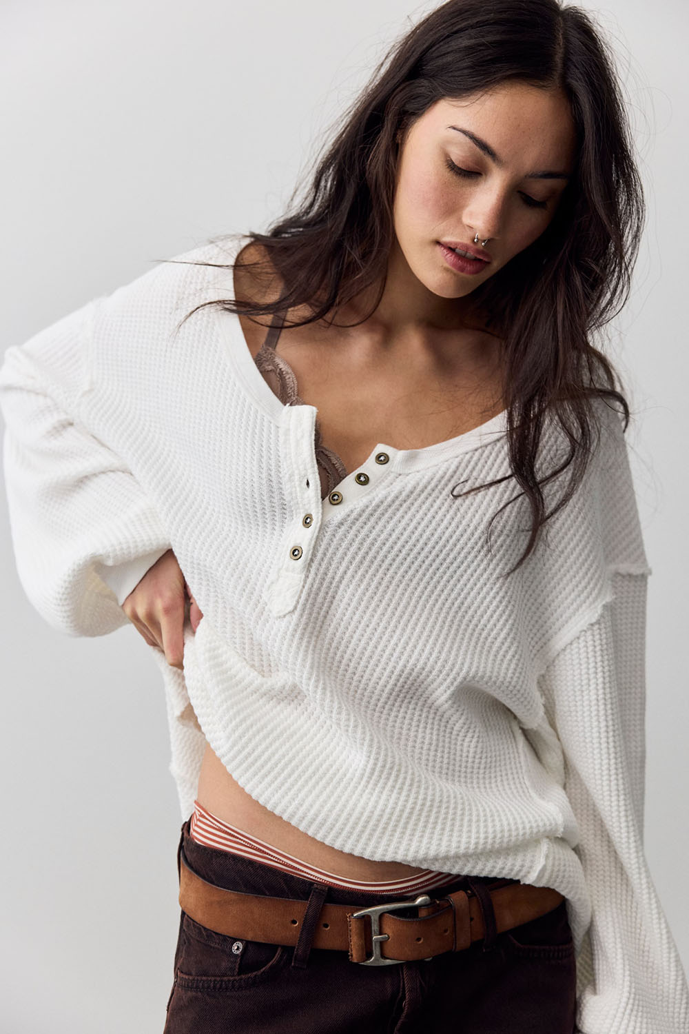 Free People - Montreal Thermal - Clean Ivory - Front