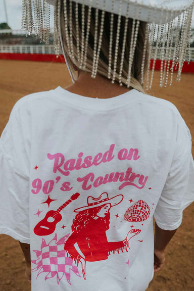 charlie southern raised on 90s country white pink back