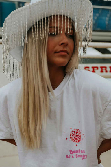 charlie southern raised on 90s country white pink front