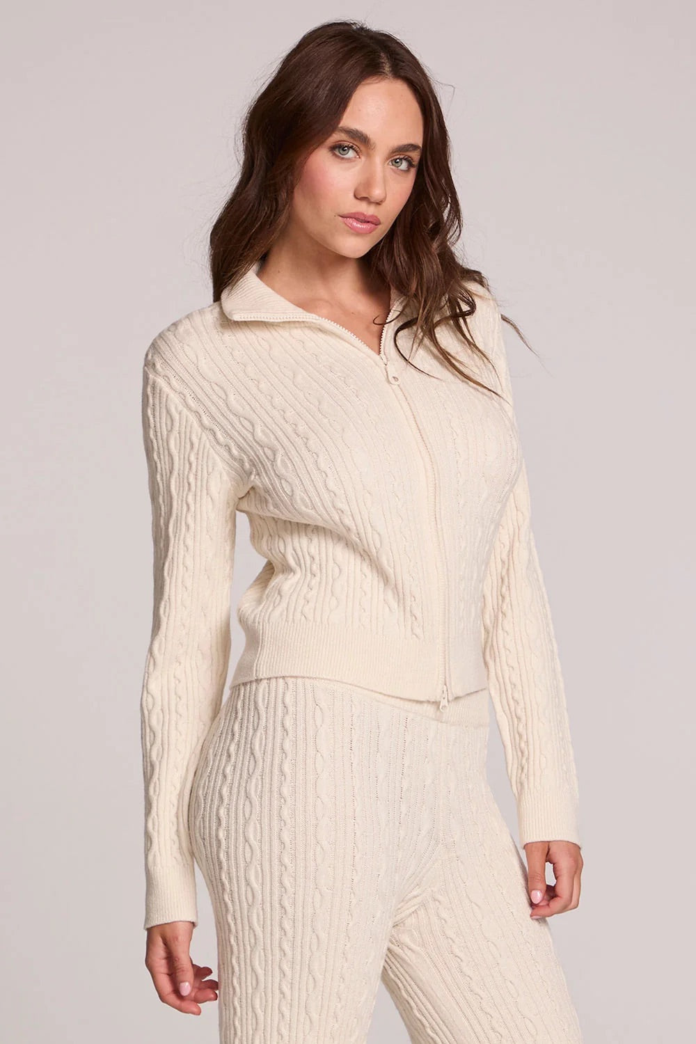 Chaser Beatrix Sweater in Antique White — Front view