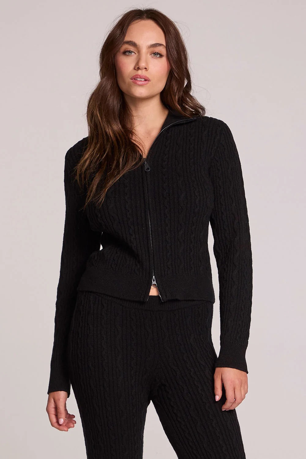 Chaser Beatrix Sweater in Black — Front view