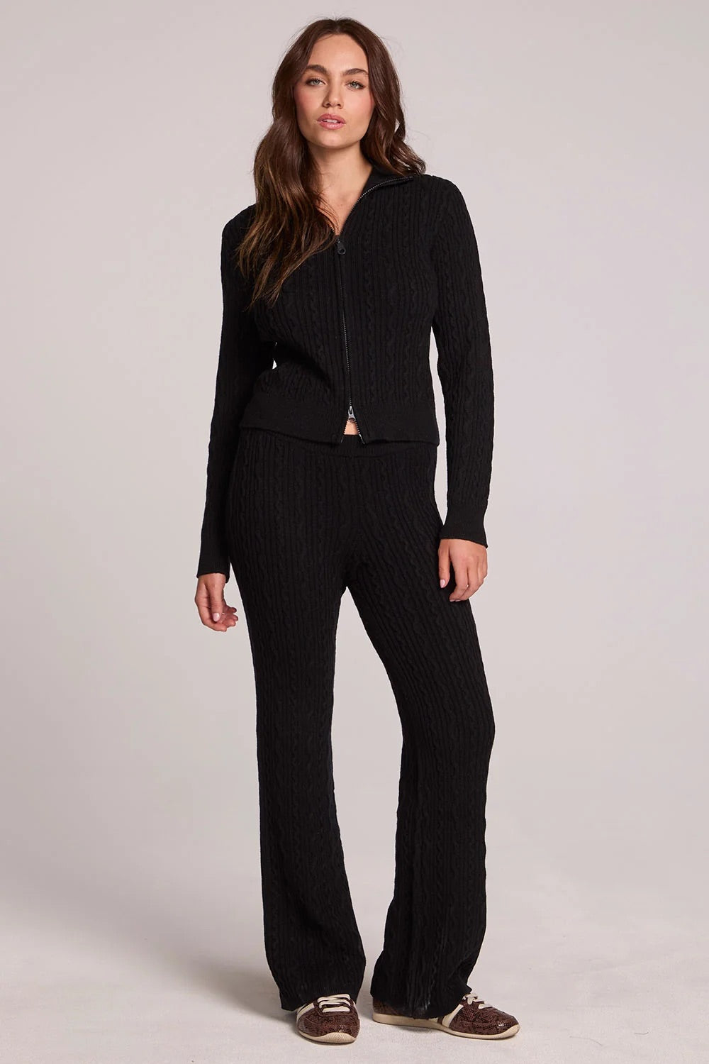 Chaser Beatrix Sweater in Black — Full-body view