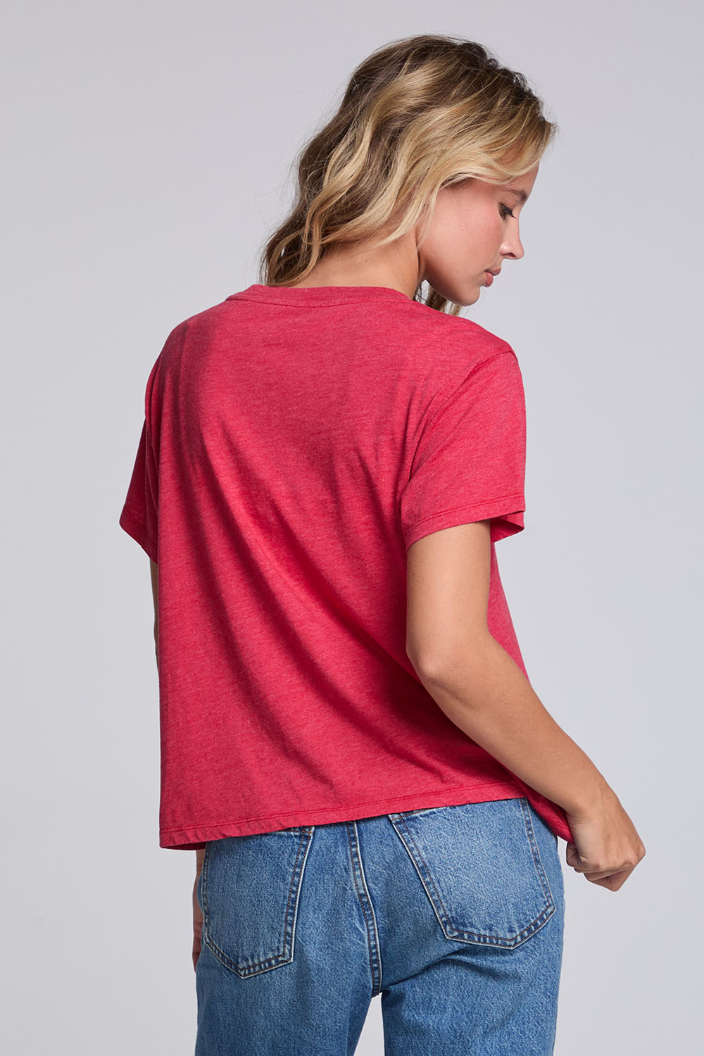 Chaser Cheers Tee in Cherry Bomb — Back view