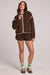 Eyla Shorts in Wood Brown — Full-body view
