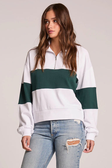 chaser-jaime-half-zip-pine-and-white-profile