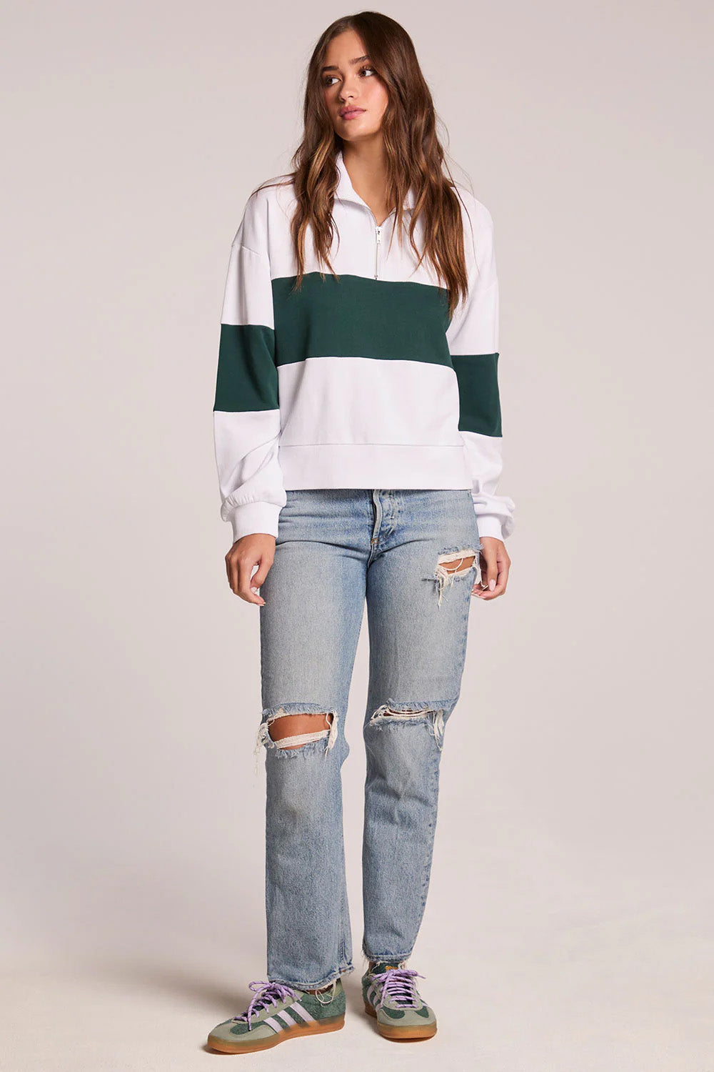 chaser-jaime-half-zip-pine-and-white