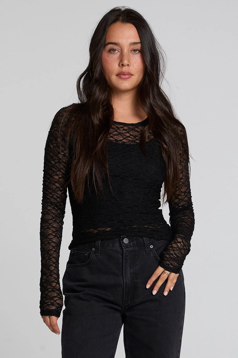 Chaser Kevin Longsleeve in Black — Front view