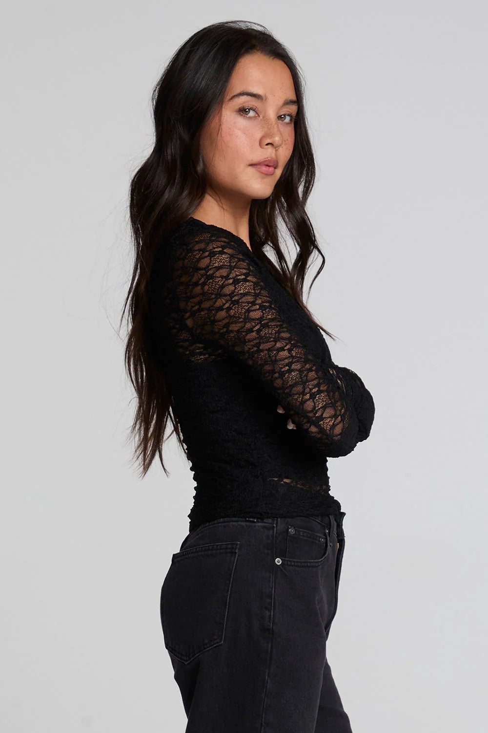 Chaser Kevin Longsleeve in Black — Side view