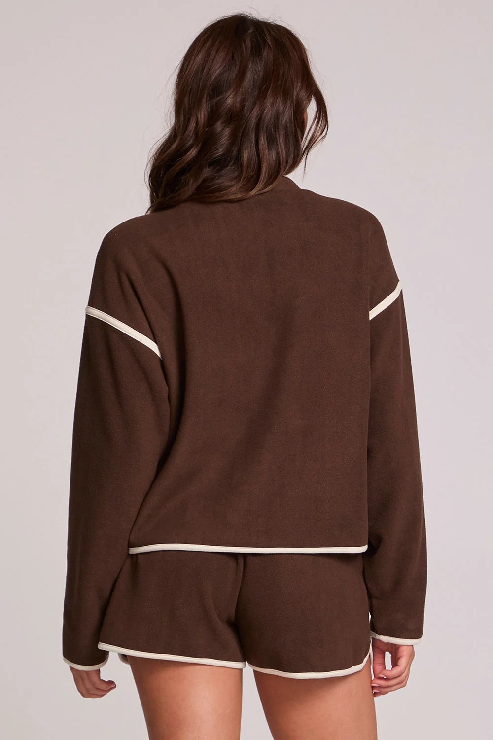 Sharun Jacket in Wood Brown — Back view