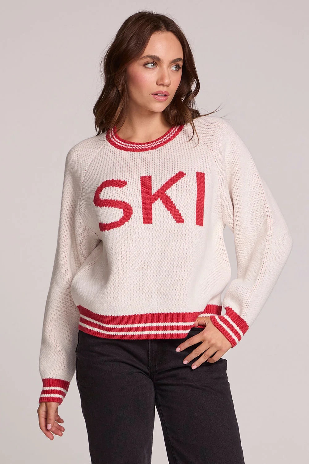 Chaser Ski in White — Front view