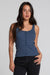 Velora Tank in Dark Denim — Front view