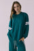 chaser cornell pullover teal white front