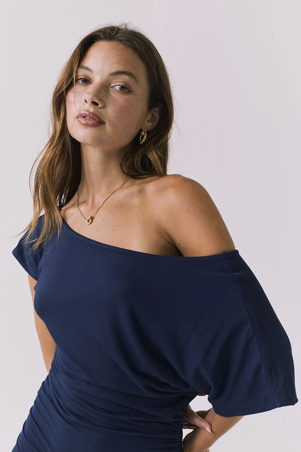 chaser june maxi dress navy detail