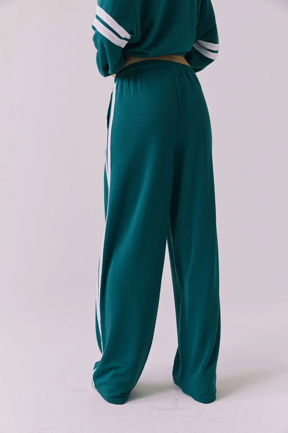 chaser sandi joggers teal white back