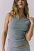 chaser ulla tank heather grey detail
