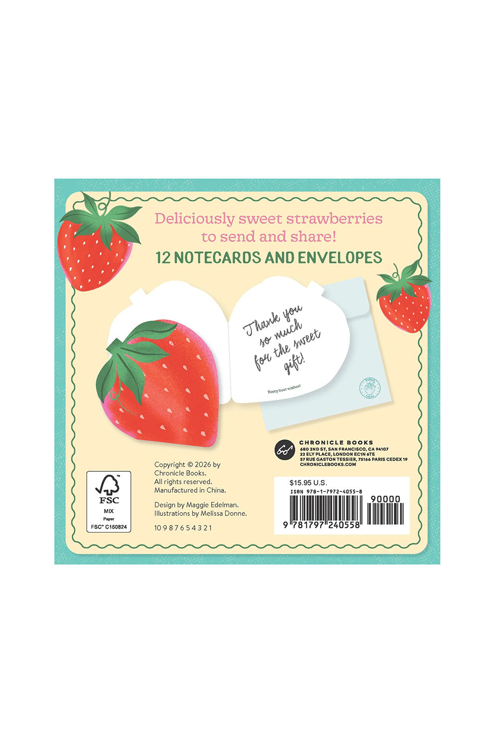 chronicle paper produce strawberry notes  back