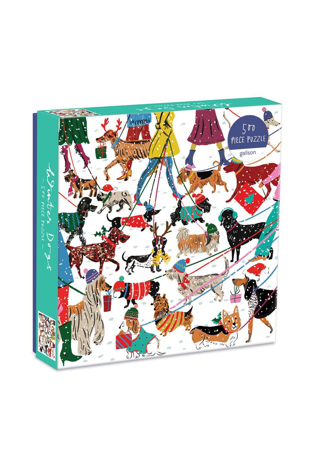 chronicle winter dogs 500pc puzzle