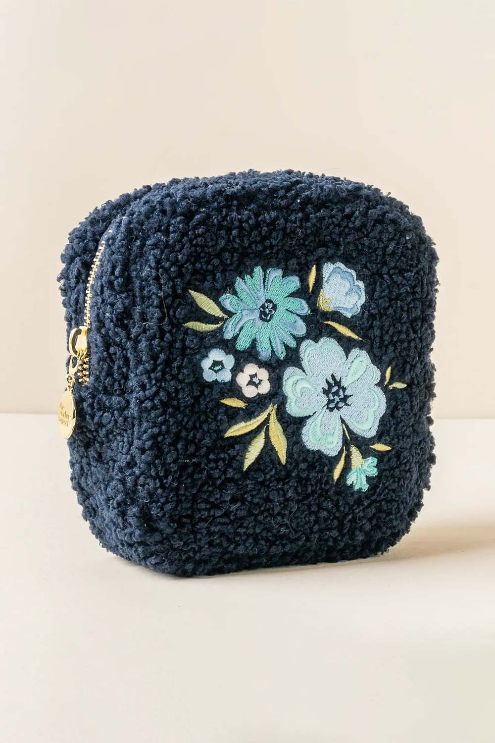 The Darling Effect - TEDDY SQUARE POUCH - DAINTY FLORAL NAVY