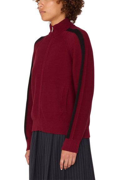 Obey - Frankie Track Sweater - Wine - Side