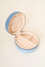 The Darling Effect - ROUND VELVET JEWELRY CASE - FLORAL MISTY BLUE - Inside