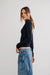 Free People - Riley LS Tee - Black - Side
