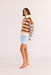 Mink Pink - Skye Stripe Splice Sweater - Multi - Side