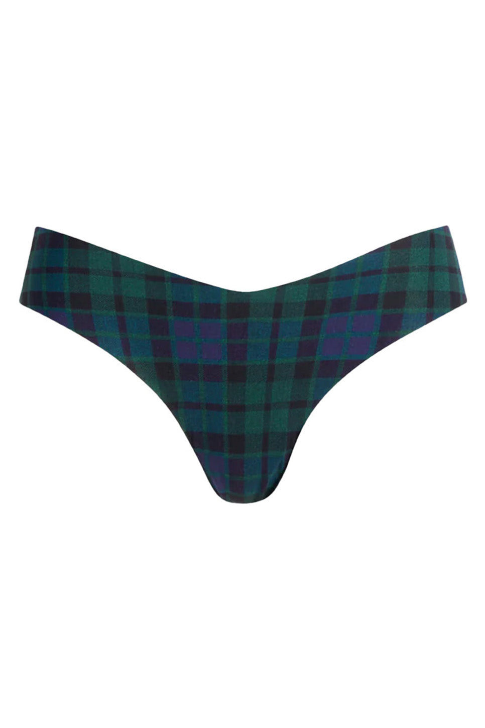 Commando - Classic Mid-Rise Thong - Tartan Plaid