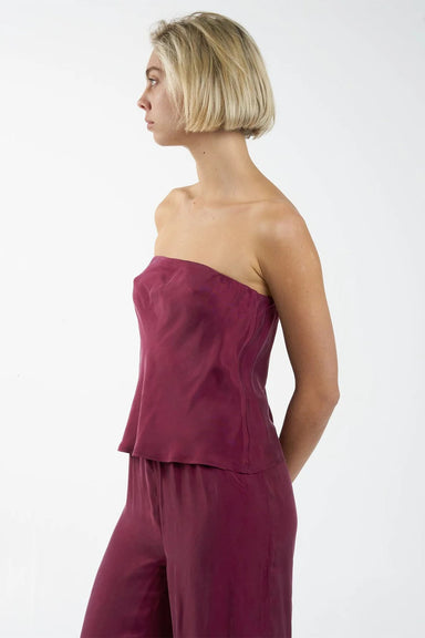 Thrills - Gimlet Tube Top - Wine - Side