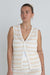 Rhythm - Sol Stripe Longline Knit Vest - White