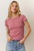 Marine Layer - Lexi Rib Sun-In Crew Tee - Brick - Front