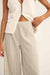 Rhythm - Valley Stripe Wide Leg Pant - Ivy - Detail
