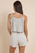 Sadie & Sage - Mojave Tie Strap Button Tank - Black Ivory - Back