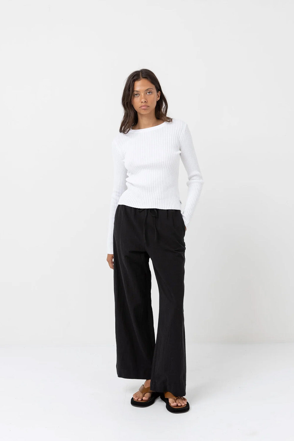 Rhythm - Classic Drawstring Pant - Black