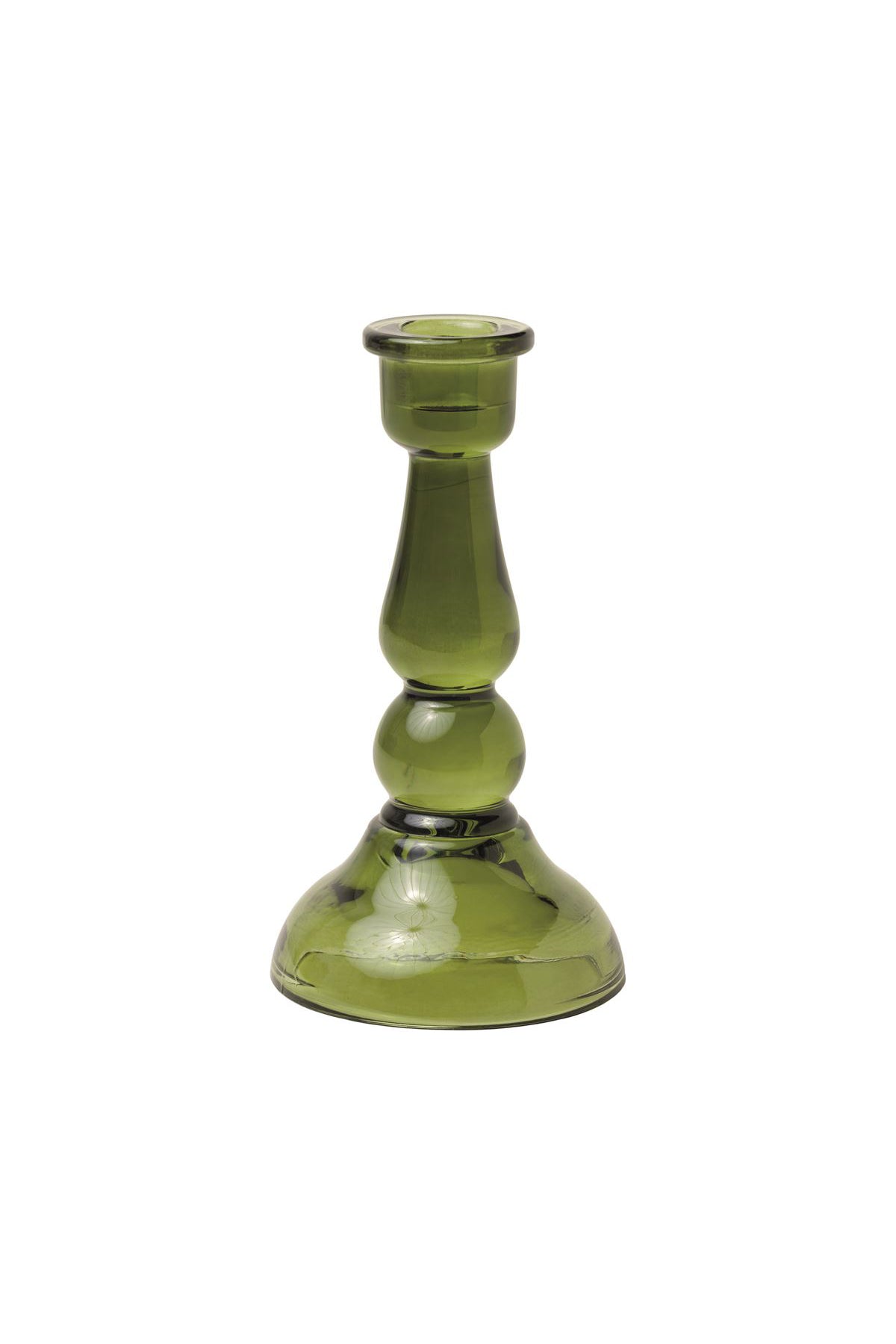Paddywax - Dark Green Tall Glass Taper Holder