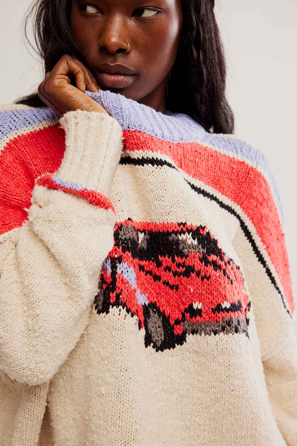 Free People - Fast Lane Pullover - Race Car Combo - Detail