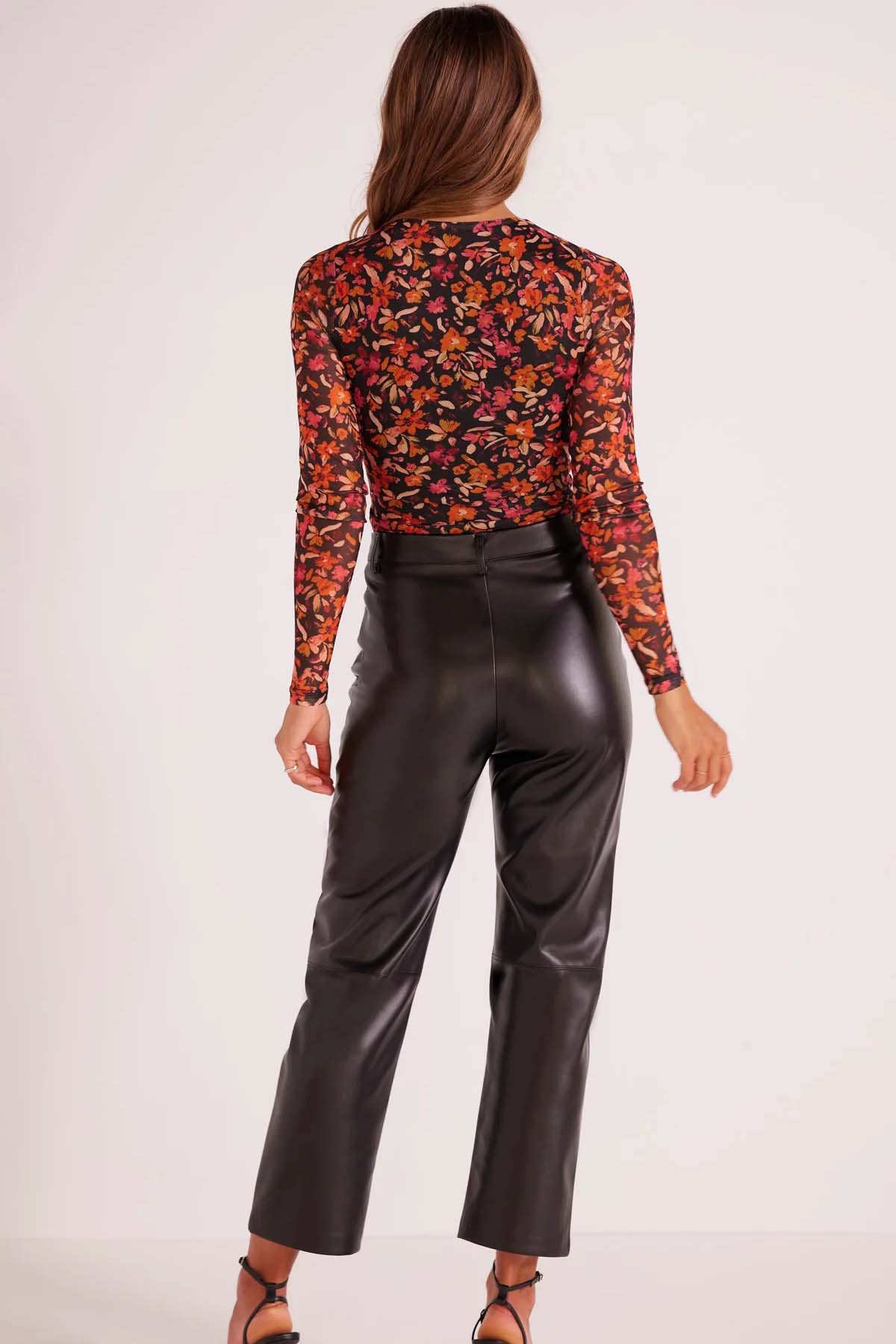 MinkPink - Lani PU Pants - Black - Back