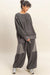 Double Zero - Mineral Washed Oversized LS - Charcoal