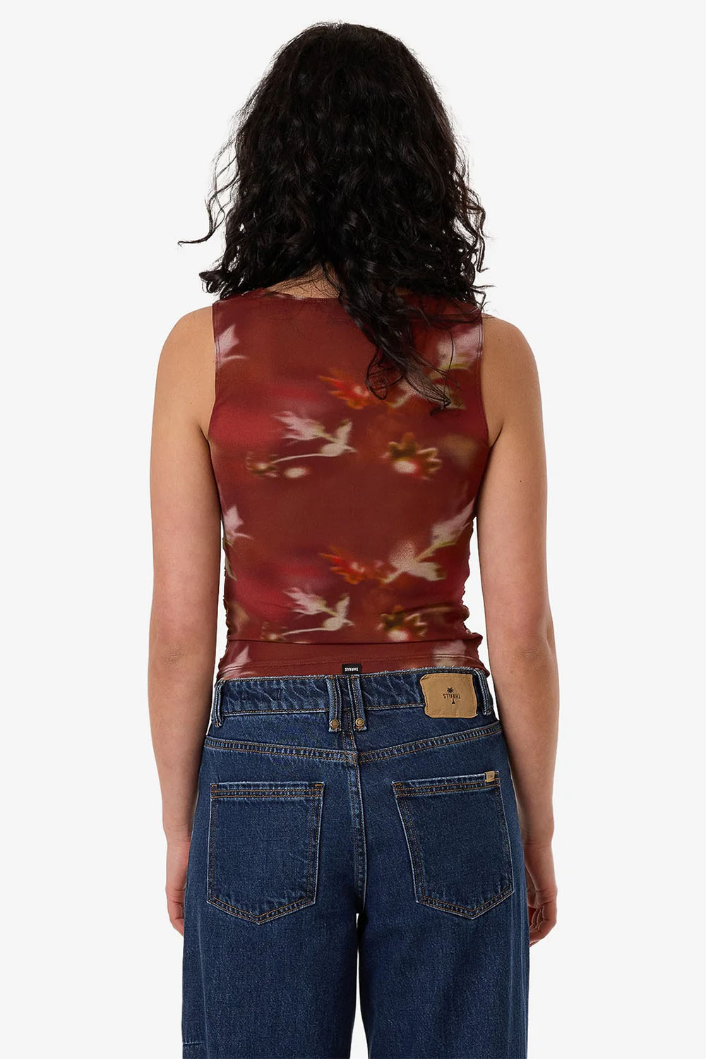 Thrills - Rhapsody Floral Top - Cabernet - Back