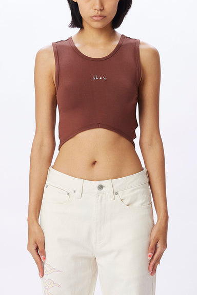 Obey - Callie Cropped Tank - Sepia - Front